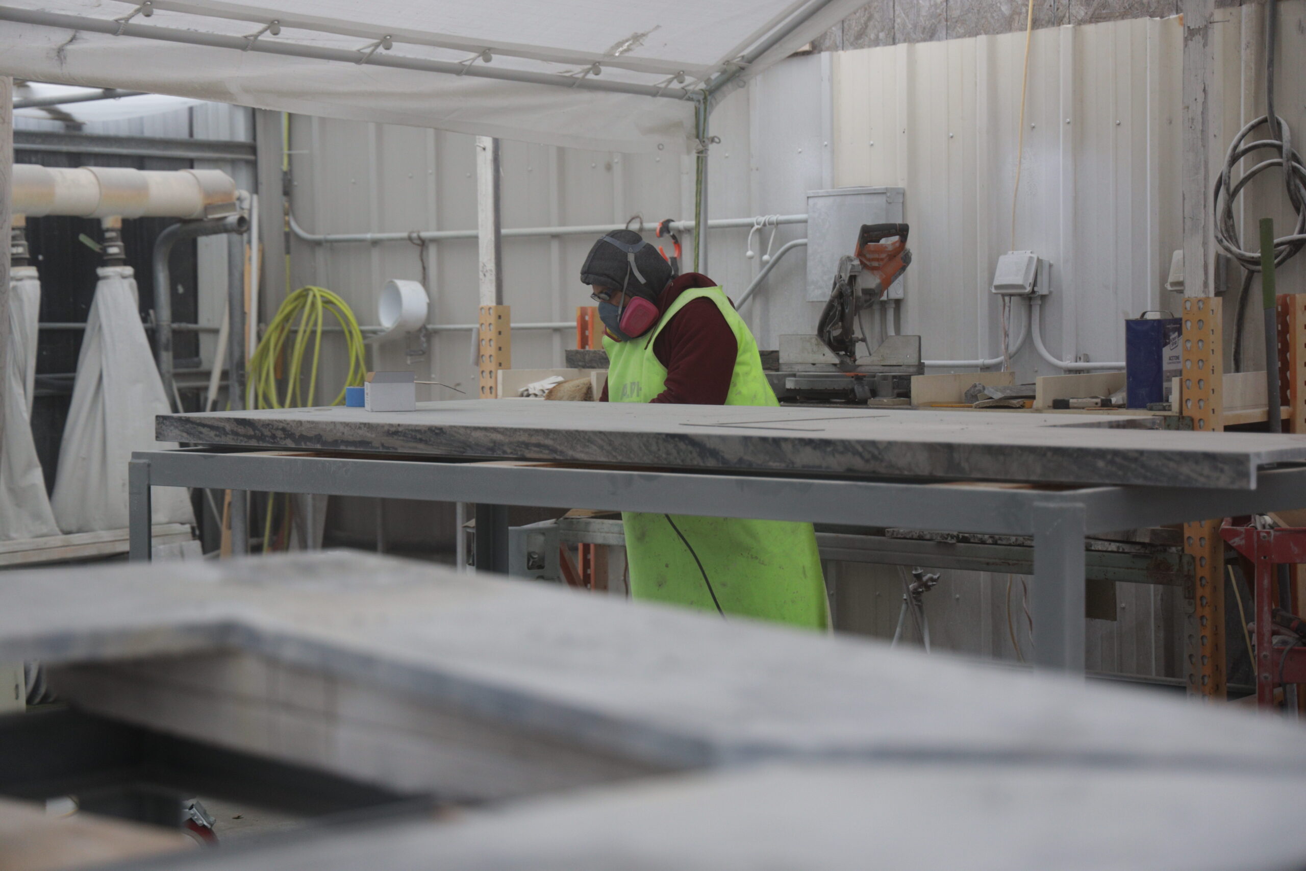 Custom countertop fabrication in progress at Stone Crafters Newcastle